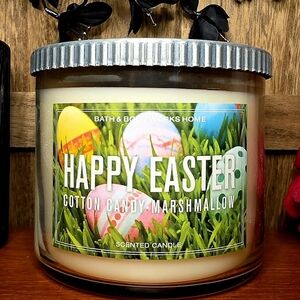 Bath & Body Works 2015 Happy Easter Cotton Candy Marshmallow Crinkle Lid Candle